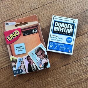 Dunder Mifflin Playing Cards and UNO The Office Game Set